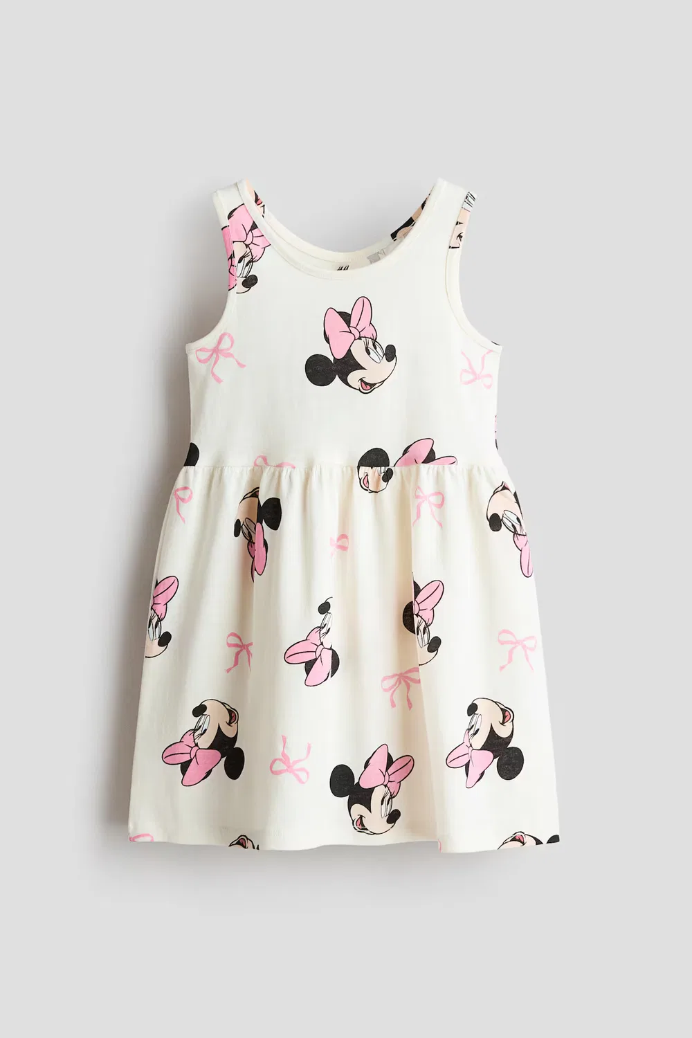 Платье из хлопка с принтом H&M, Weiß/Minnie Maus