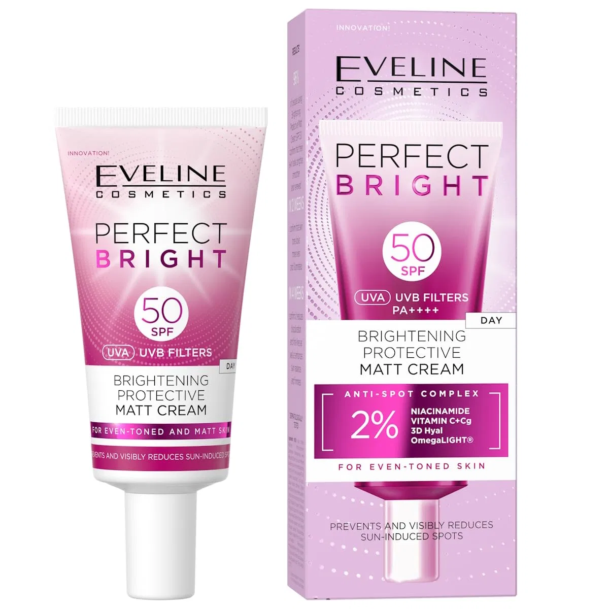 Крем для лица Perfect Bright SPF50, EVELINE COSMETICS, 30 мл