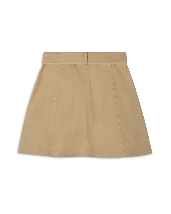 Детская юбка для девочек из хлопка с поясом B buckle Burberry, Sand — фото 2
