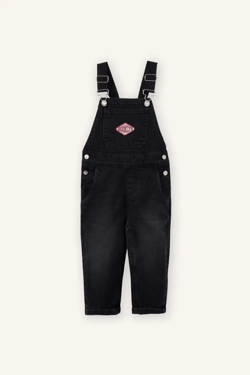 Комбинезон джинсовый с вышивкой Baby Boy Denim Jumpsuit Defacto, антрацитовый