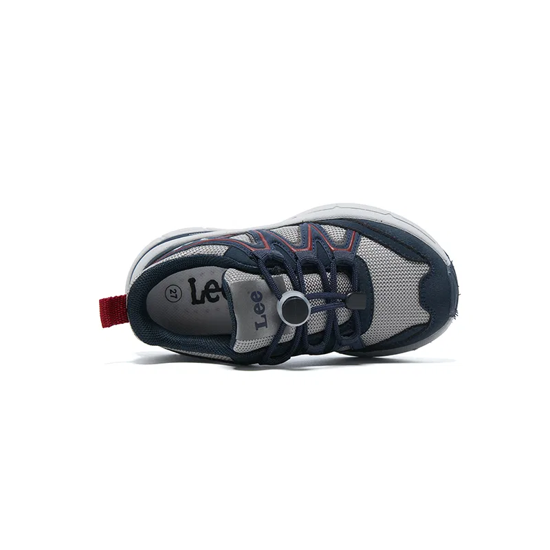 Детские кроссовки с низким верхом из синтетической кожи и текстиля Lee, Navy Blue — фото 4