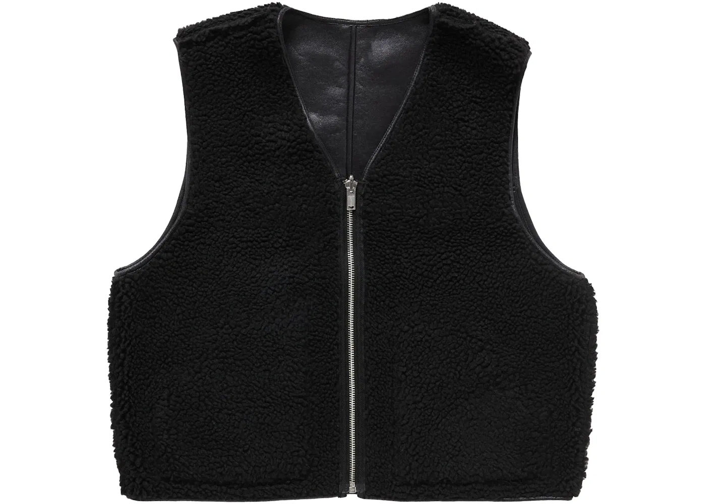 Мужской жилет из искусственного меха двусторонний Supreme Vest, Black — фото 3