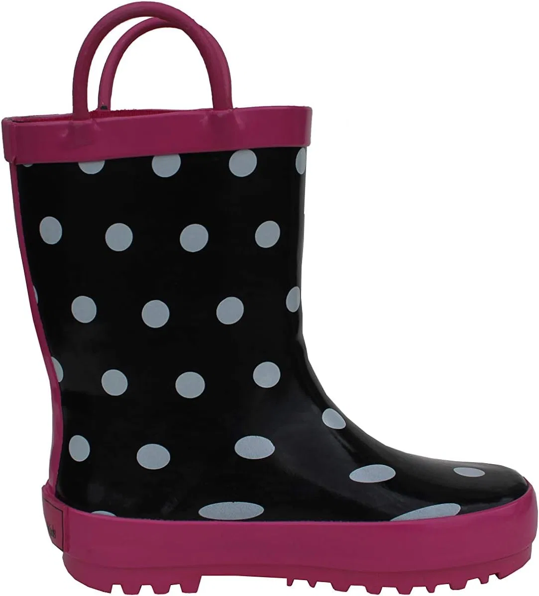 Детские резиновые сапоги для девочек Foxfire, Black White Polka Dots — фото 4