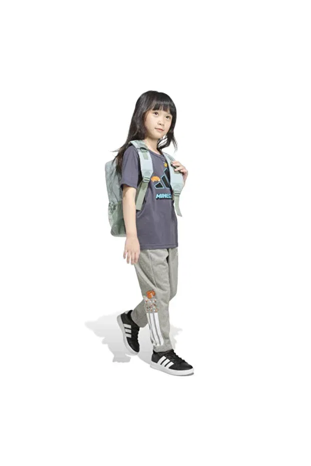 Детская футболка для девочек с принтом Minecraft Adidas, Gray — фото 4