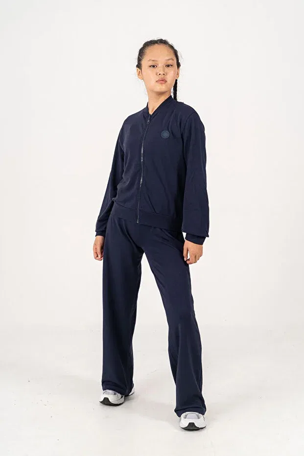 Детский кардиган для девочек с длинным рукавом Kinderos, Navy Blue — фото 4