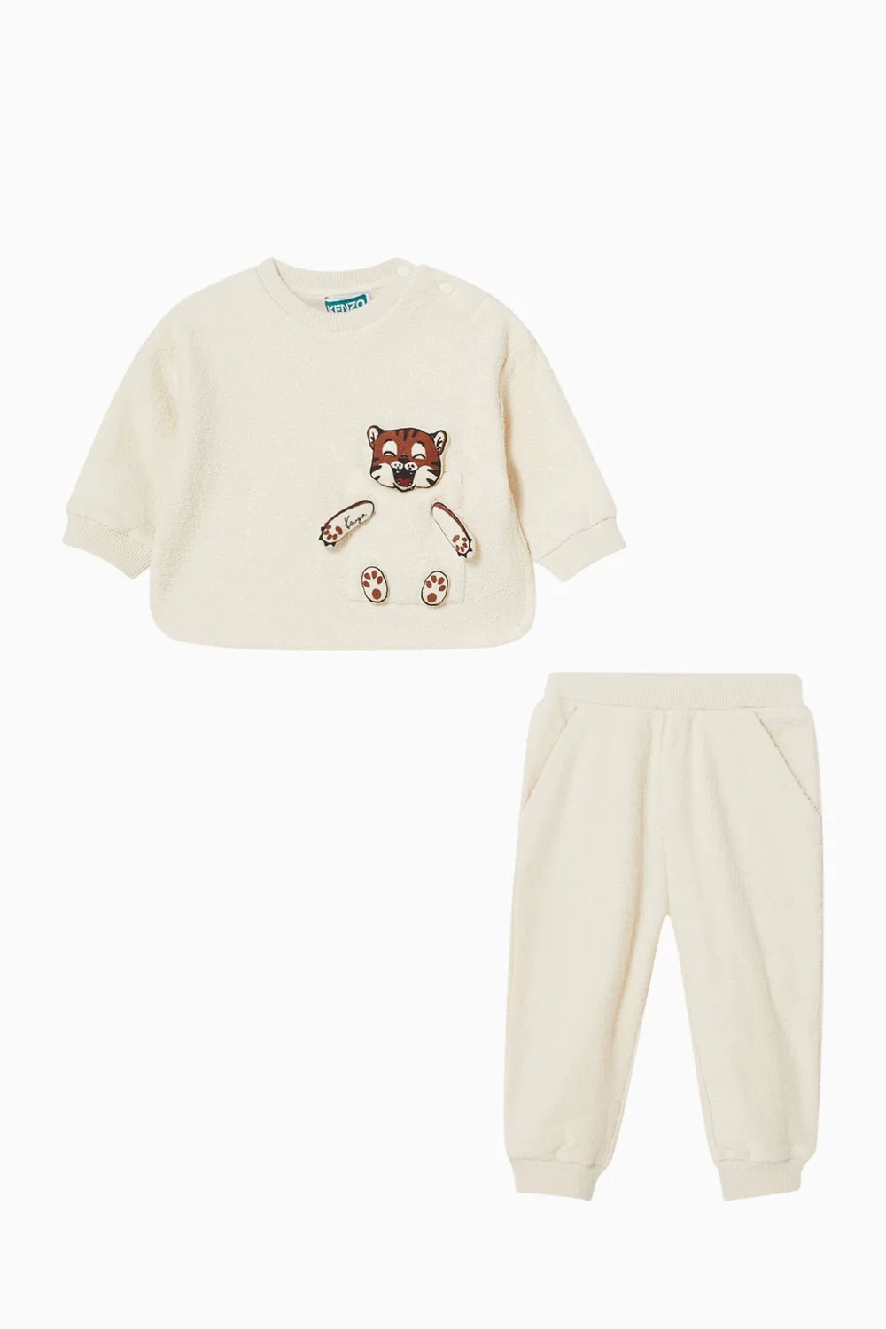 Комплект свитшот и штаны из хлопкового флиса KENZO KIDS — фото 2