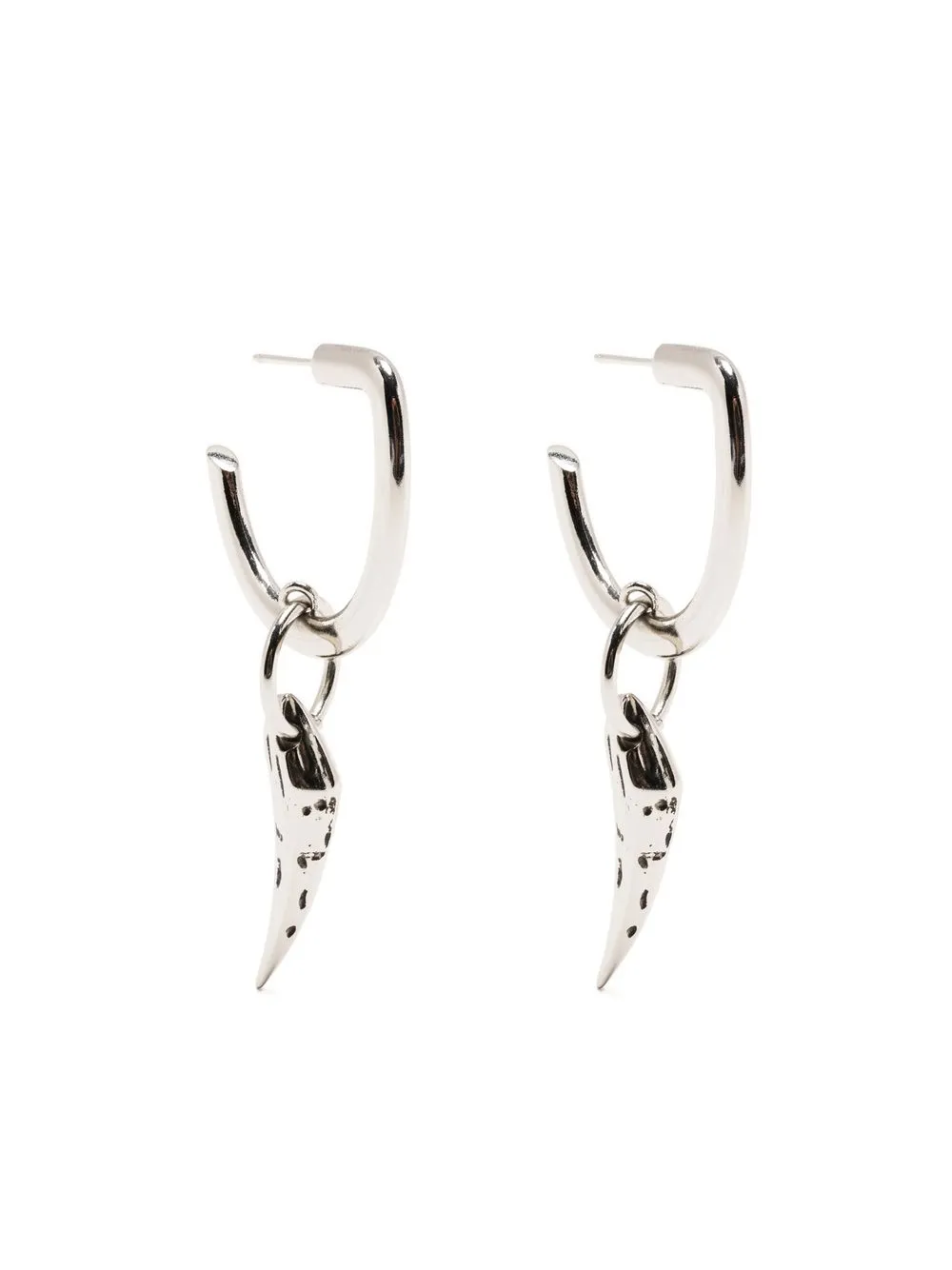 

Серьга-кольцо с подвеской Tiger Tooth Roberto Cavalli, серебяный