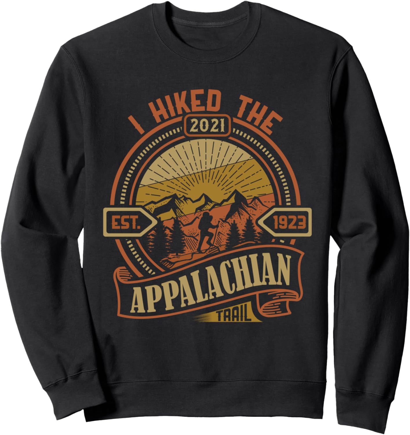 

Сувенирная толстовка с символикой похода по Аппалачской тропе 2021 года Appalachian Trail Souvenir Designs, черный