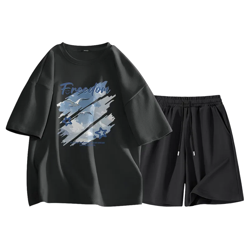 Детский комплект спортивной одежды Free Imagination MINISO, Dark Gray Black