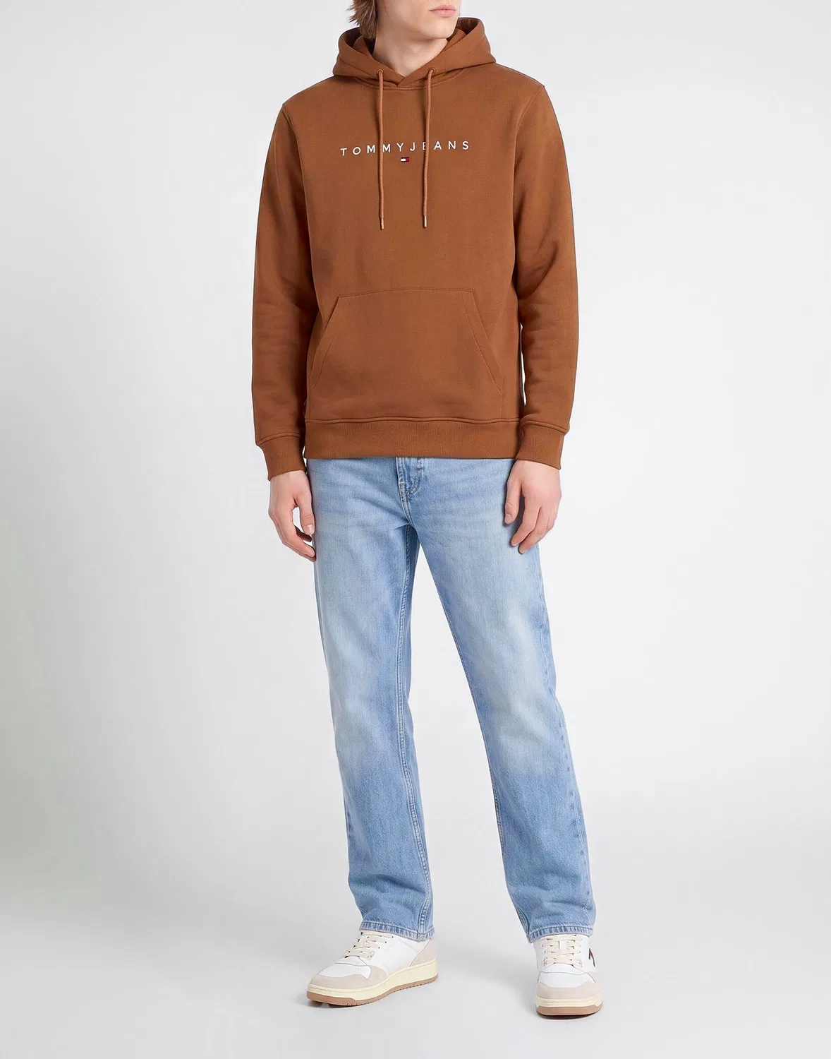 Мужской свитшот на молнии с капюшоном Tommy Hilfiger, шоколадный — фото 2