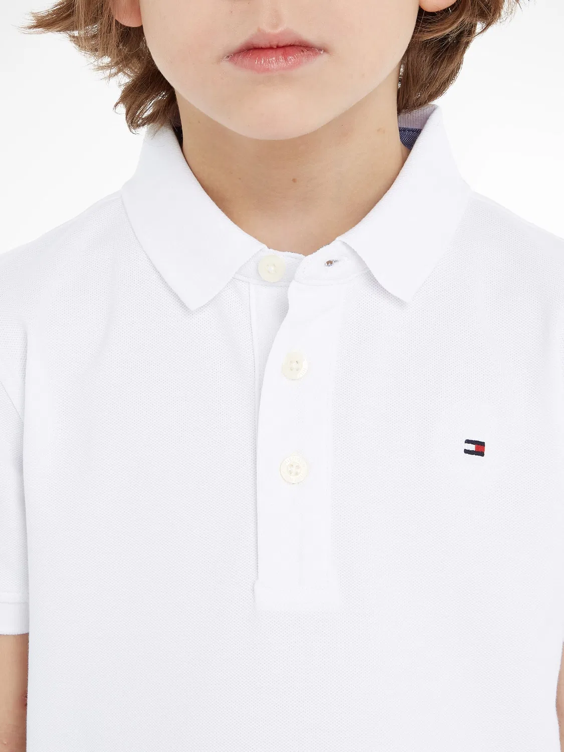 Поло, хлопок Tommy Hilfiger, Off White — фото 3