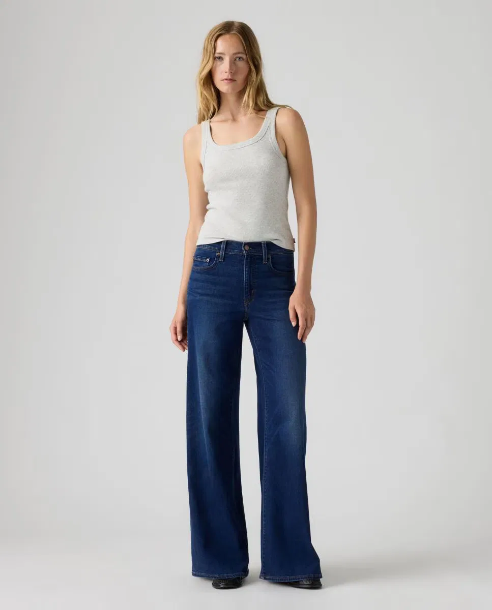 Женское прямые джинсы, Vaquero Recto 728 High Rise Wide Leg, Levi's, Azul índigo