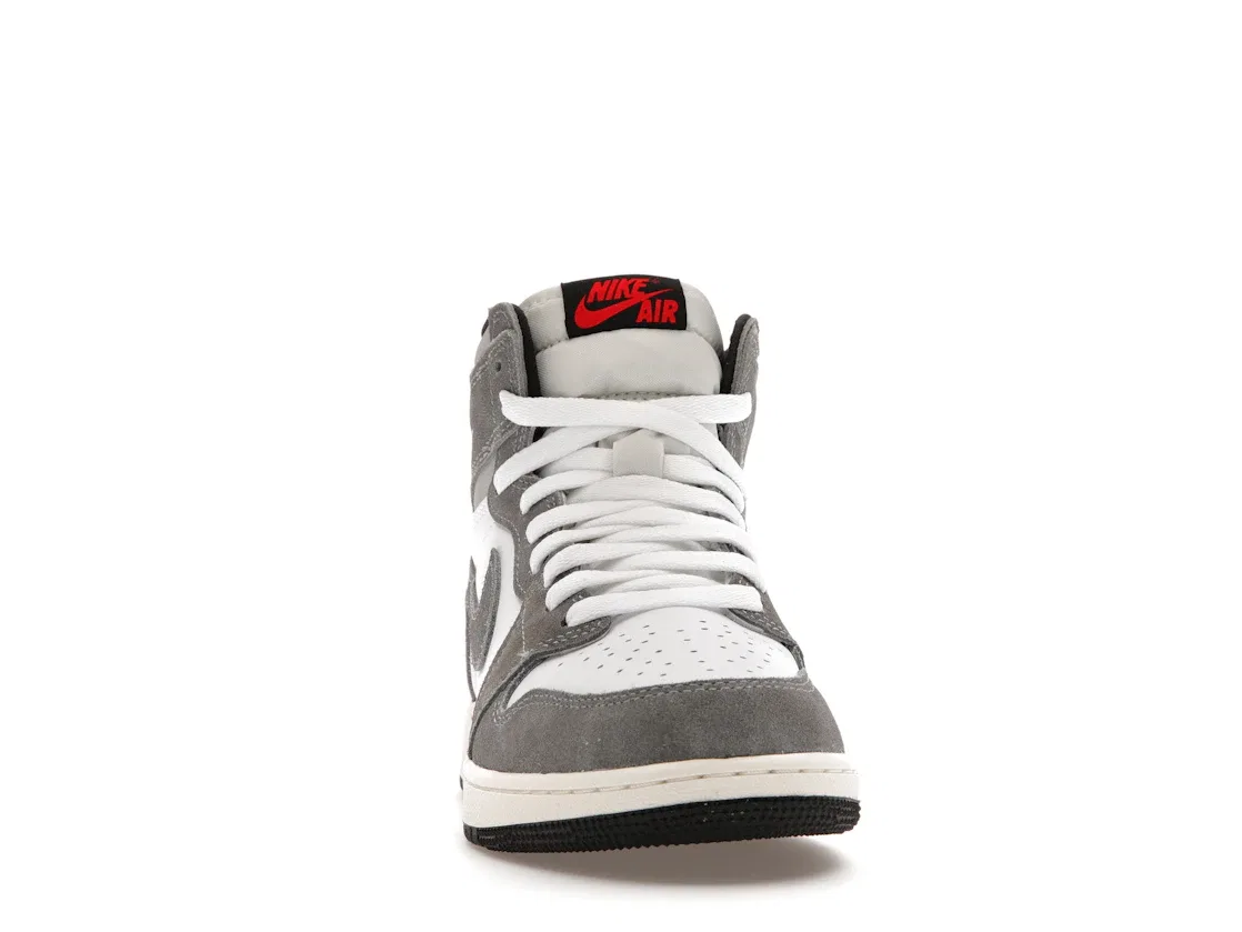 Детские кроссовки с высоким верхом Jordan 1 Retro High OG Jordan, Black/Fire Red/Light Smoke Grey/Sail — фото 2