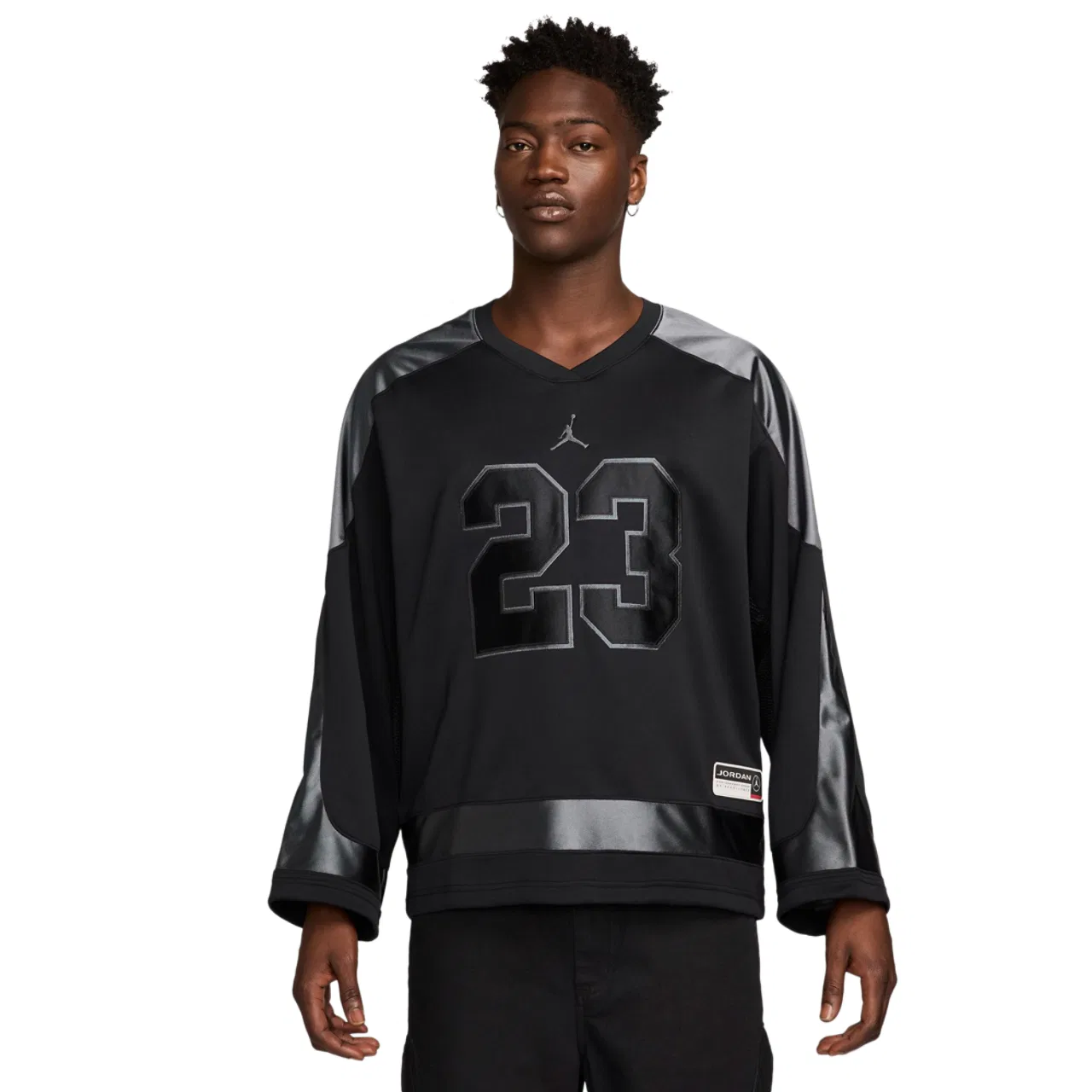 Мужская хоккейная джерси Brooklyn Collegiate Jordan, цвет Black/Iron