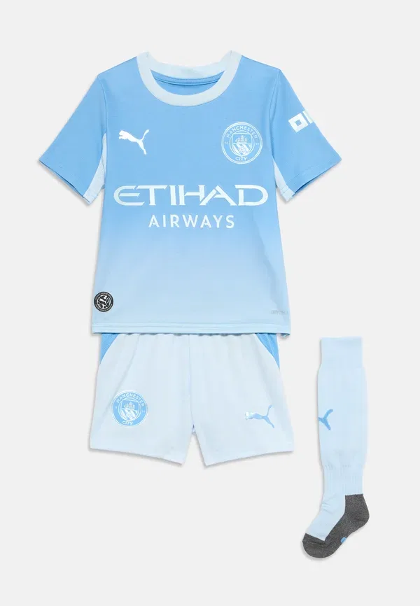 Комплект мини-форма футбольная Puma, team light blue/icy blue, светло-голубой