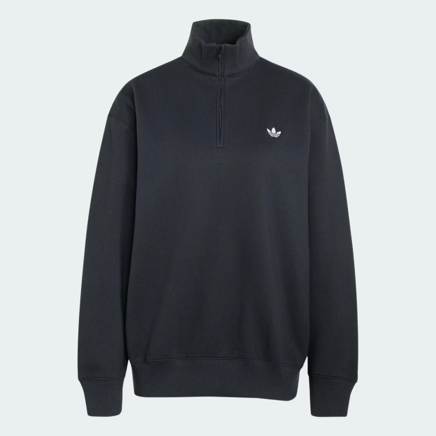 Женская толстовка свободного кроя Essentials Fleece Half-Zip Adidas Originals, черный — фото 4