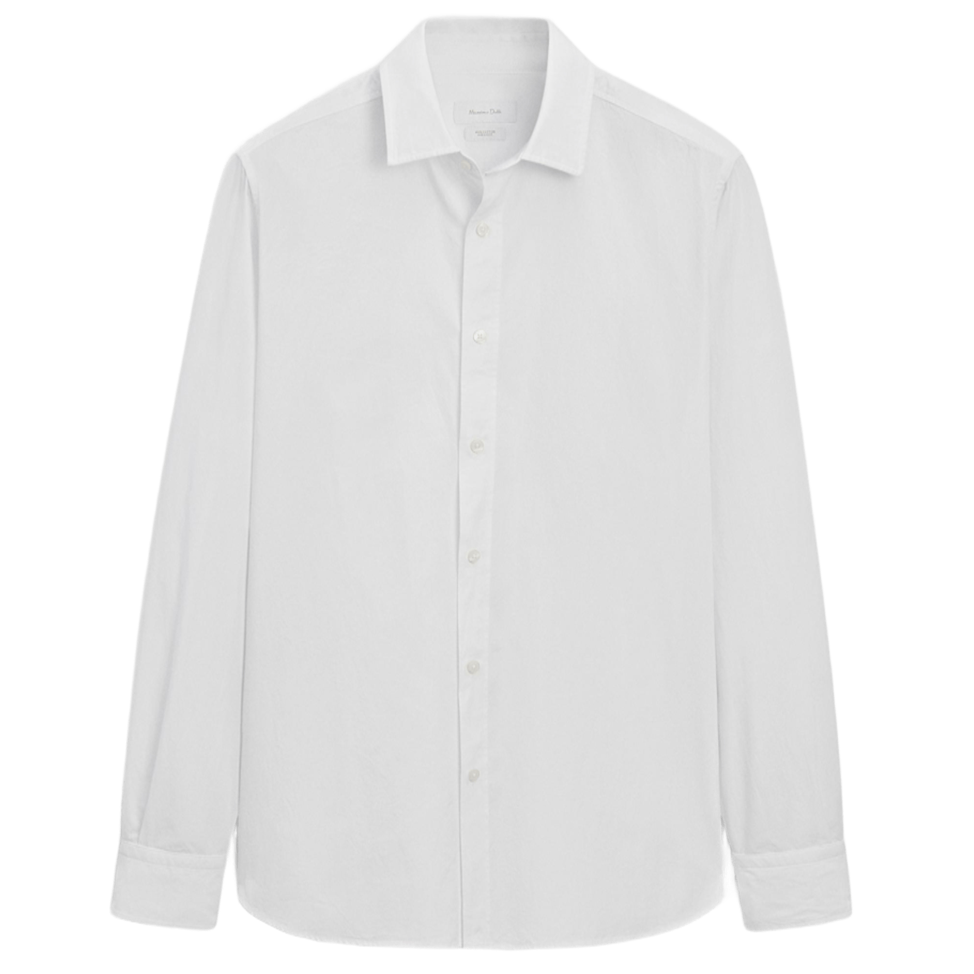 

Хлопковая рубашка обычного кроя Massimo Dutti, белый