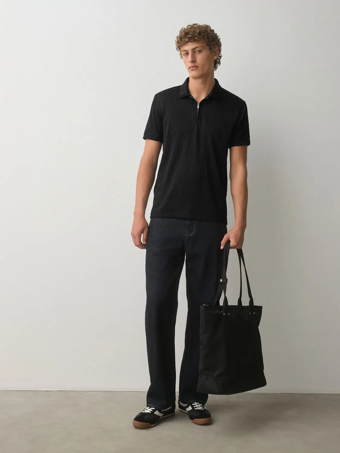 Поло Smart Jacquard Polo Shirt Next, черный — фото 3