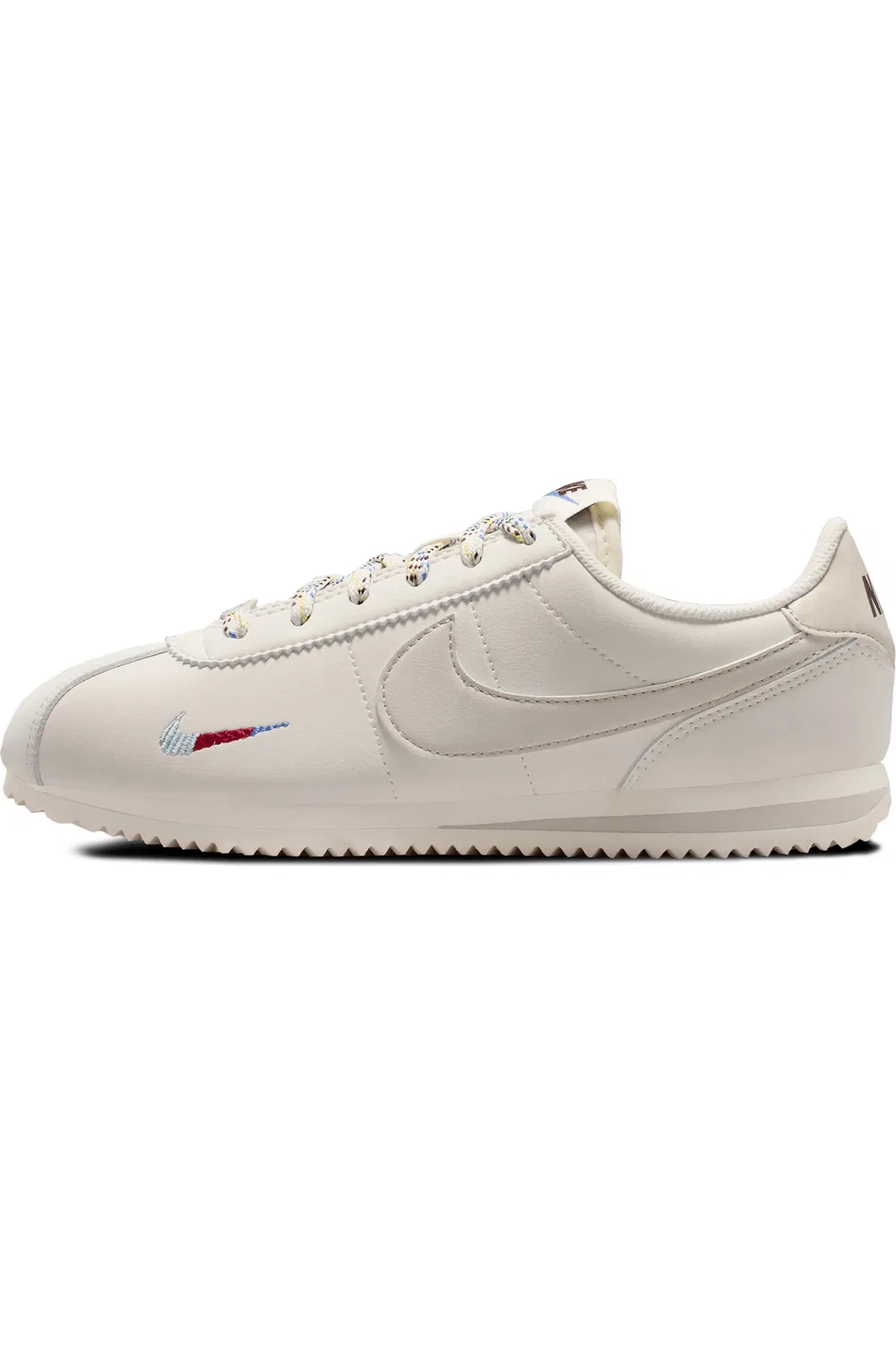 Кроссовки детские на шнуровке Cortez Nike, Soft Pearl/Blue/Burgundy — фото 2