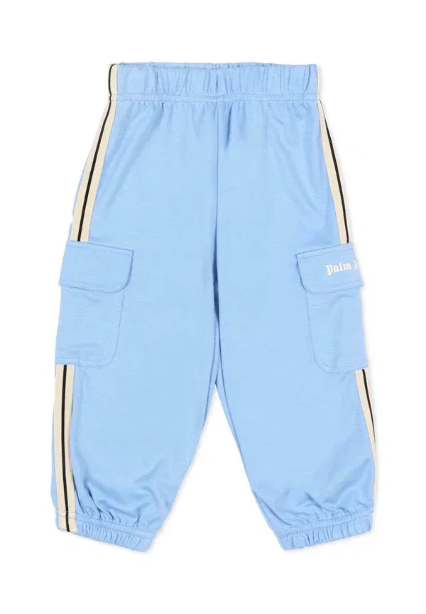 Брюки полосатые Palm Angels light blue, светло-голубой