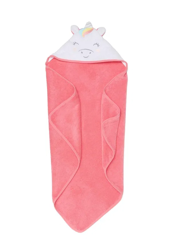 Халат с капюшоном Animal print Ovs, pink white, белый/розовый