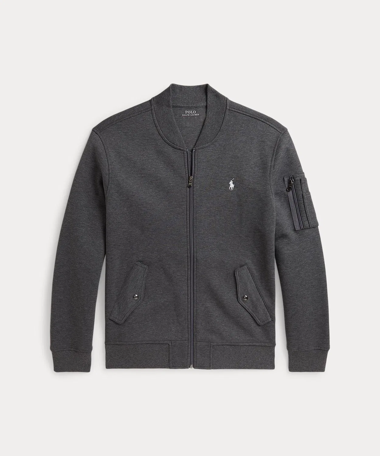 Мужская куртка-бомбер из хлопка с эмблемой POLO RALPH LAUREN, Серый