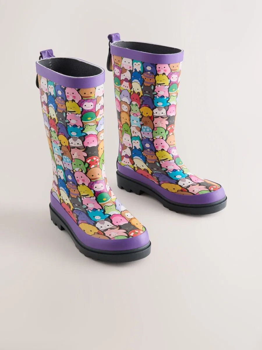 Резиновые сапоги Next Rubber Boots 'Wellies' темно-фиолетового цвета — фото 2