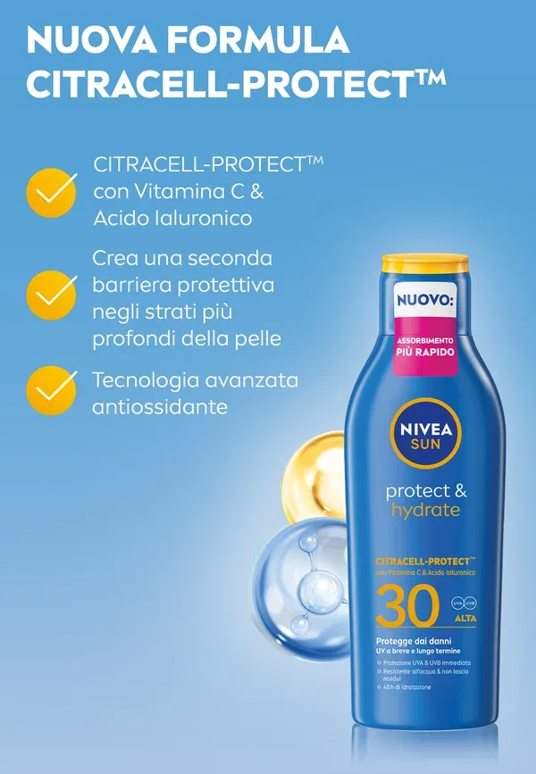 Солнцезащитный крем Protect & Hydrate SPF 30 200 мл Nivea, Transparent, прозрачный — фото 4