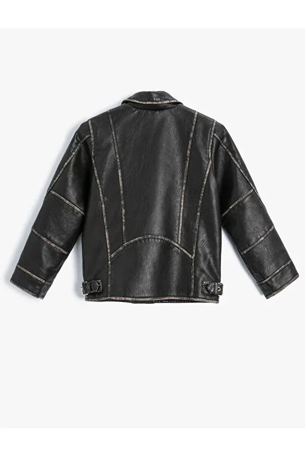 Детская куртка для девочек с длинным рукавом Koton, Black — фото 4