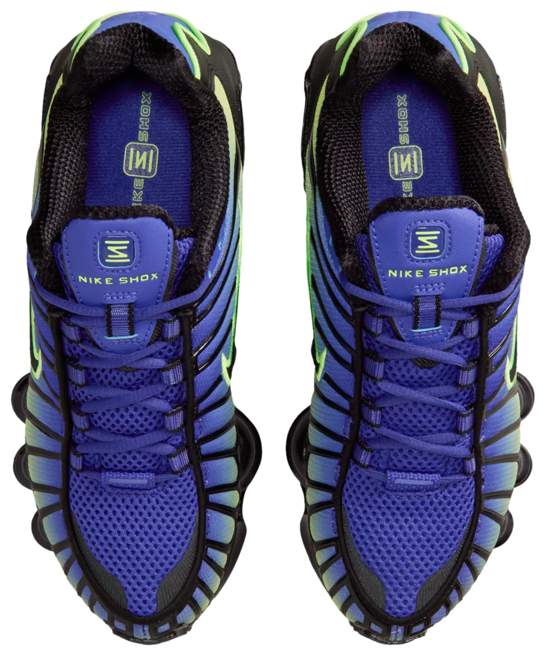 Детские кроссовки для мальчиков Nike Shox TL, Black Lapis Volt Ice — фото 4