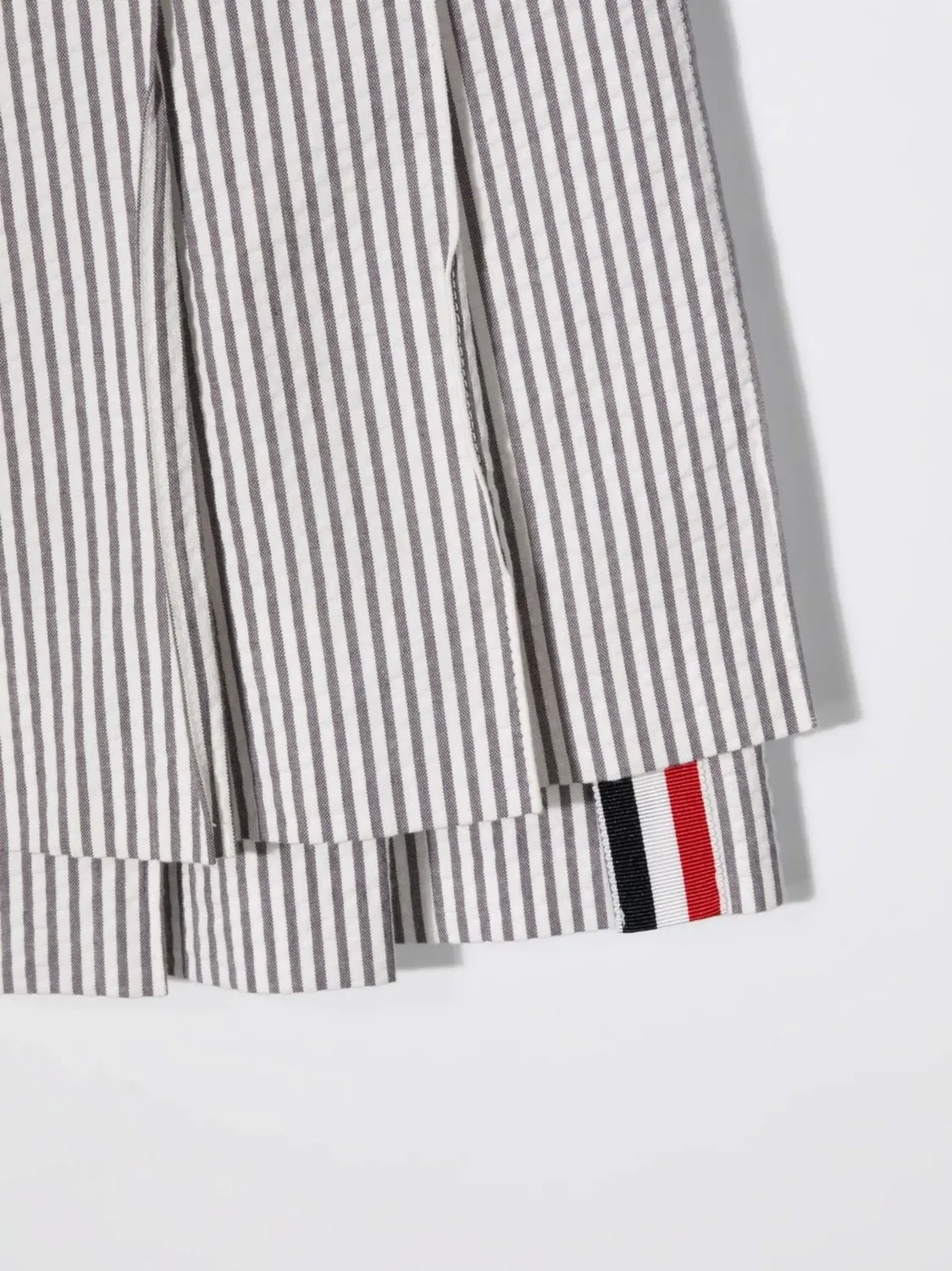 Юбка с Плиссировкой и Полосами RWB Thom Browne, серый — фото 2