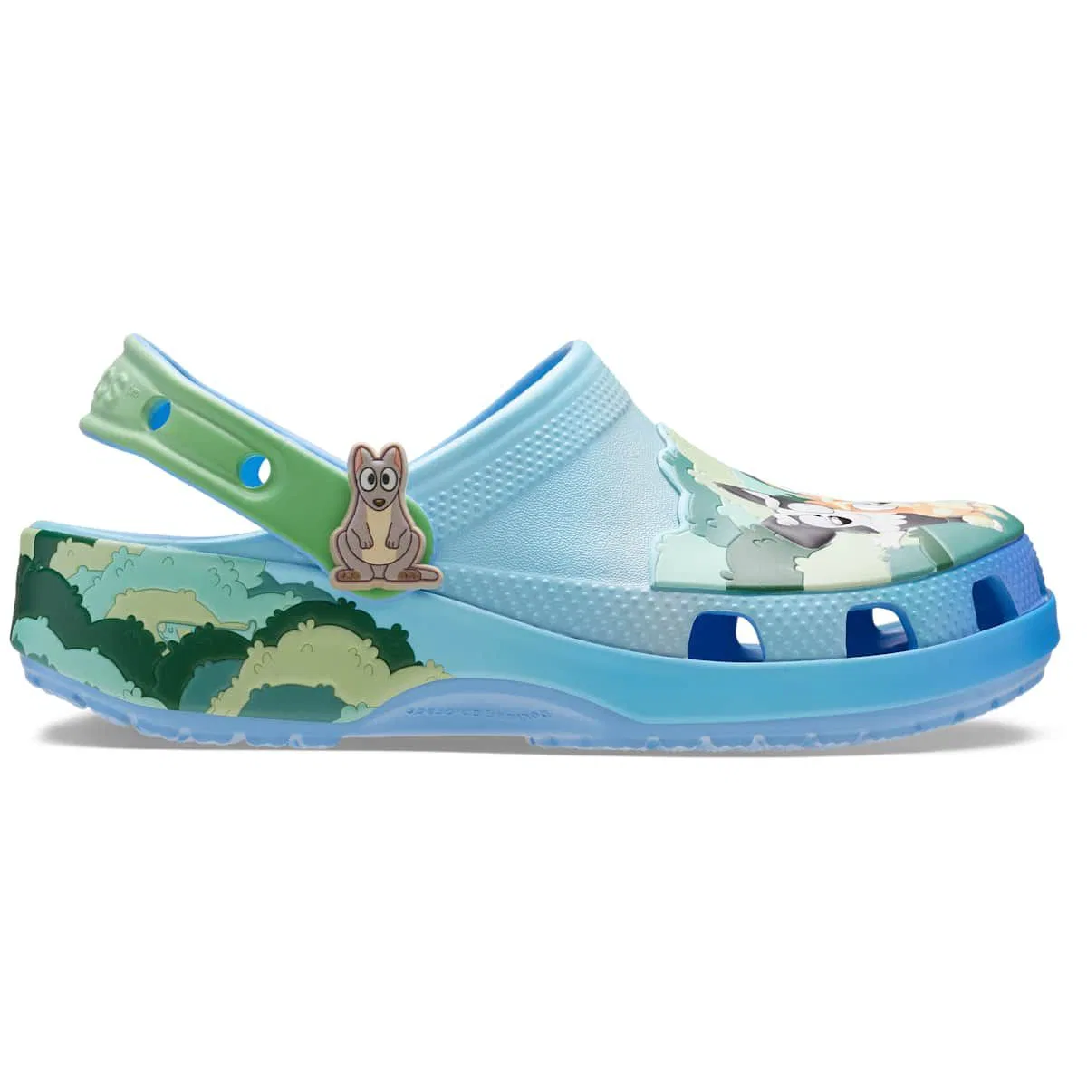 Детские сабо с принтом Bluey Classic Clogs Crocs, Blue — фото 3