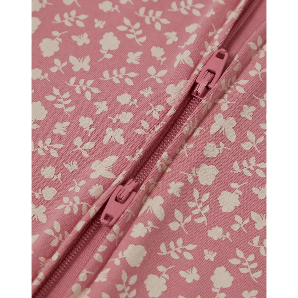 Детский боди-комбинезон с длинным рукавом Sleep N' Play Hanes, Pink Butterflies — фото 4