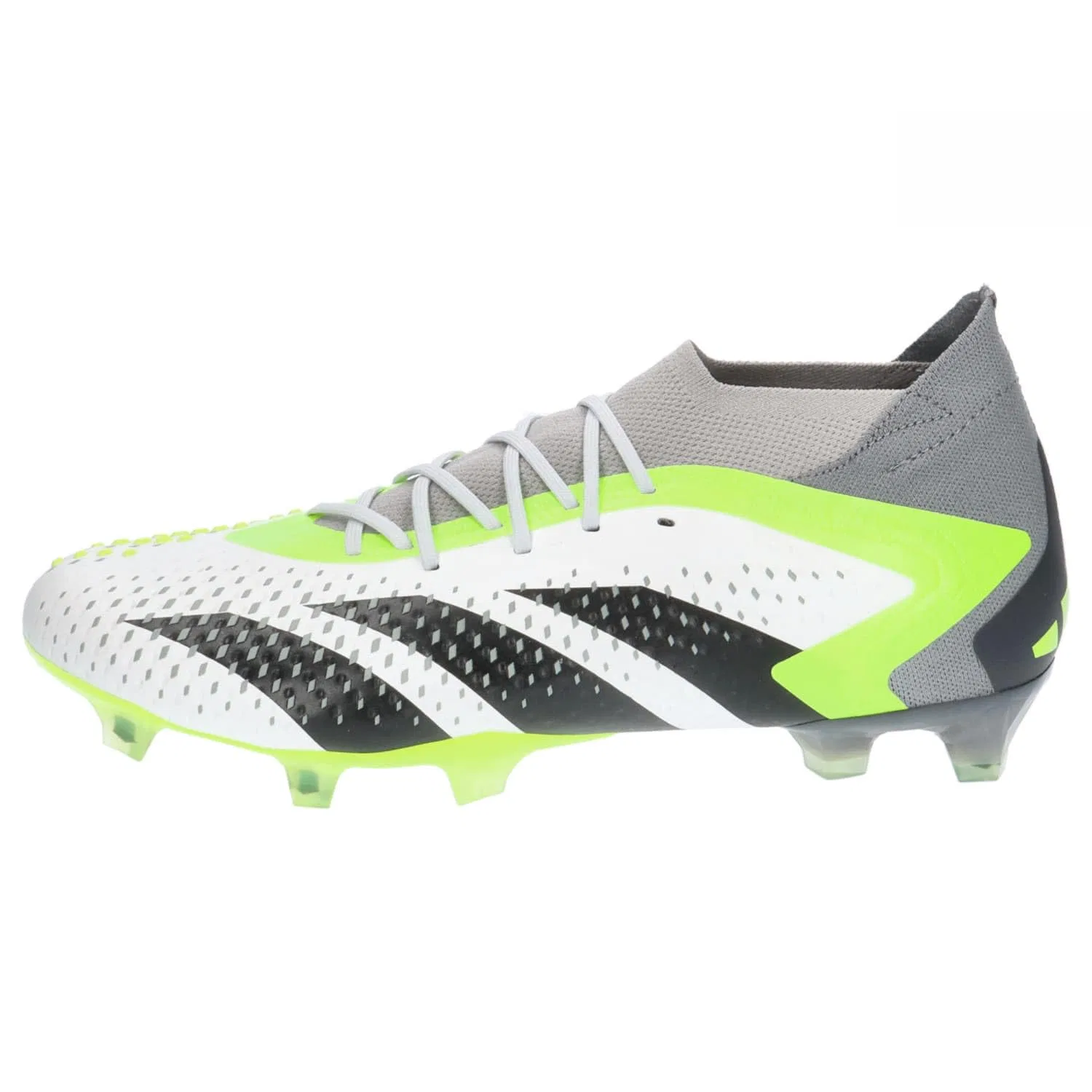 Детские бутсы футбольные для мальчиков с твердым грунтом Predator Accuracy.1 Fg Adidas, Ftwr White Core Black Lucid Lemon — фото 2