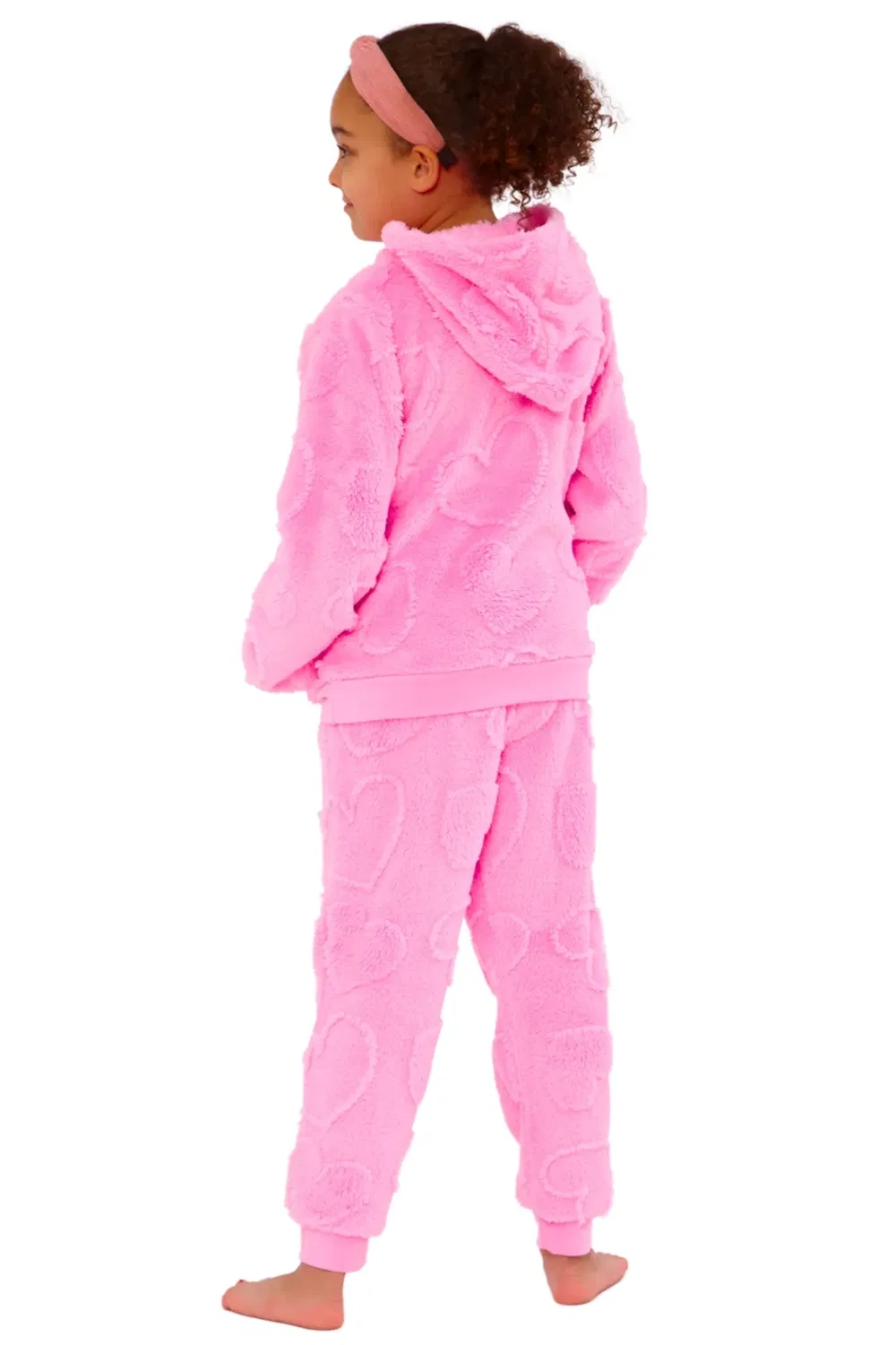 Женский комплект с тиснеными сердцами Hearts Embossed Lounge Set Cozy N Dozy, Pink — фото 4