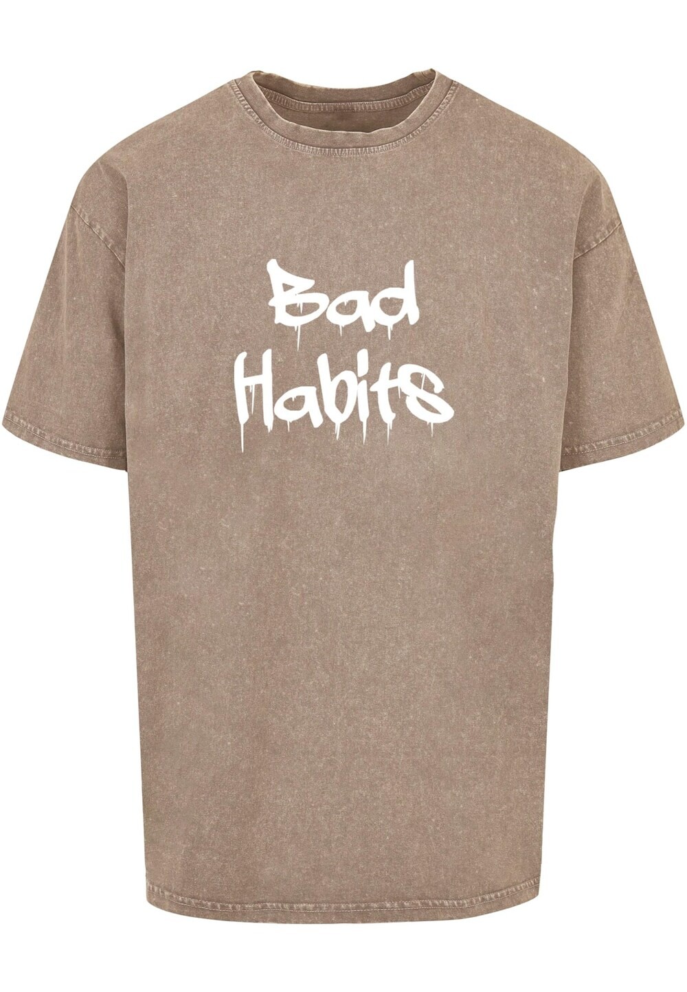 

Футболка Merchcode Bad Habits, светло-коричневый