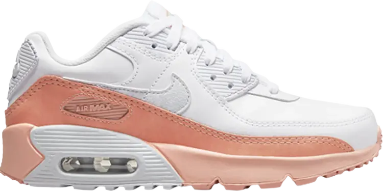 

Кроссовки Nike Air Max 90 Leather SE GS 'White Light Madder Root', белый