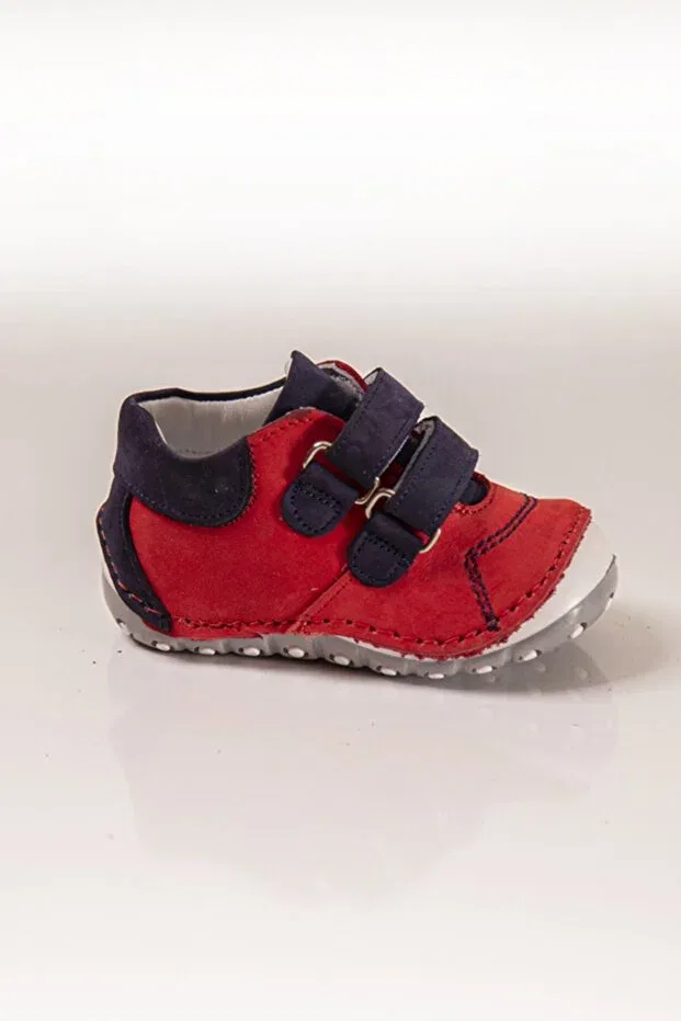 Детские туфли для девочек кожаные Ewen Tomm, Red Blue — фото 3