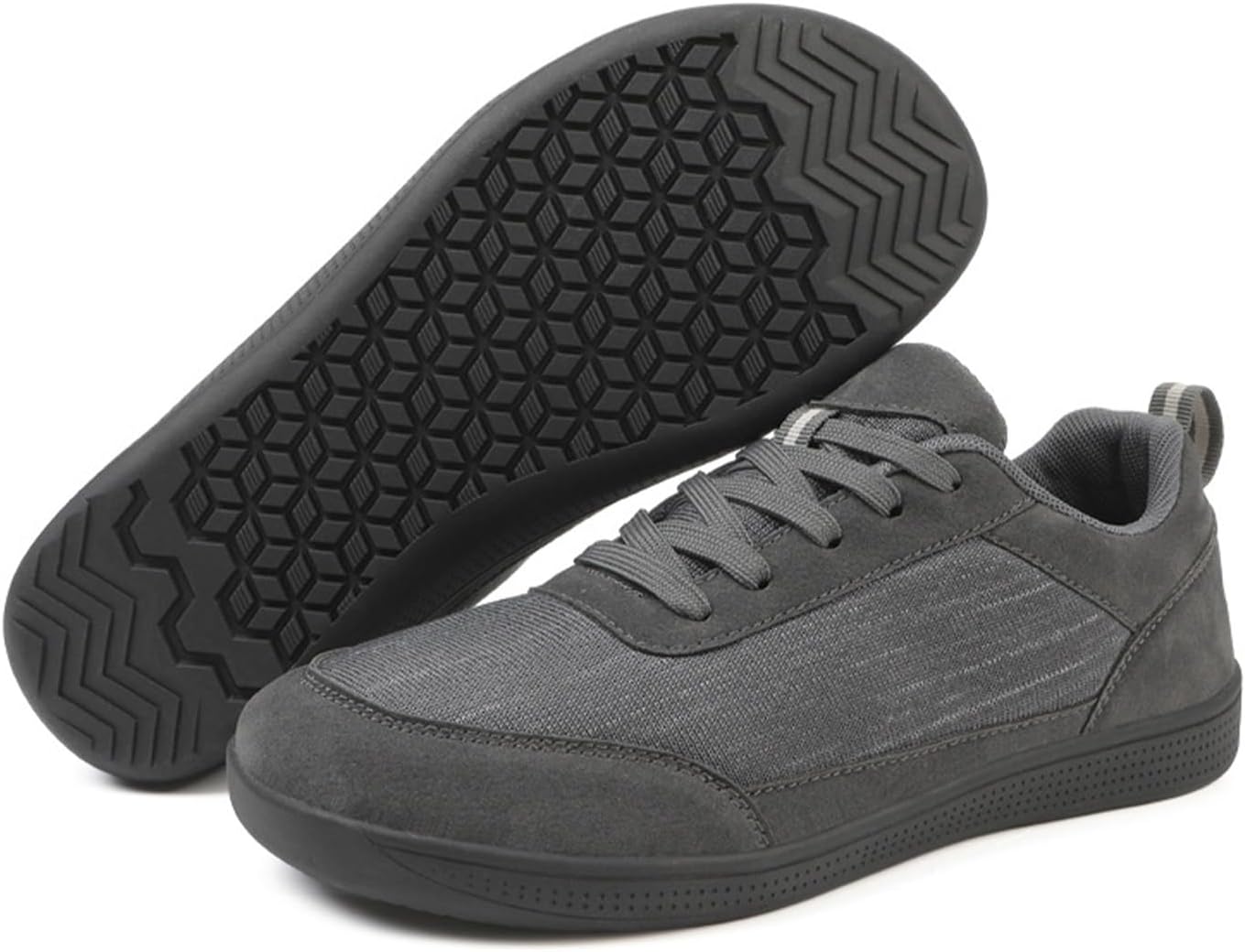 

Женские и мужские кроссовки для трейлраннинга с широкой носовой частью, гибкие, с нулевым перепадом, легкие, противоскользящие, удобные обувь без шнурков, минималистичные кроссовки Toumov, серый