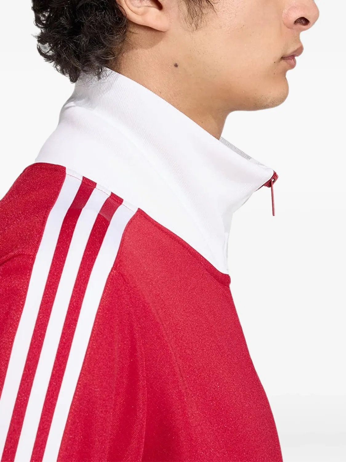 Олимпийка на молнии красная Adidas, красный — фото 4