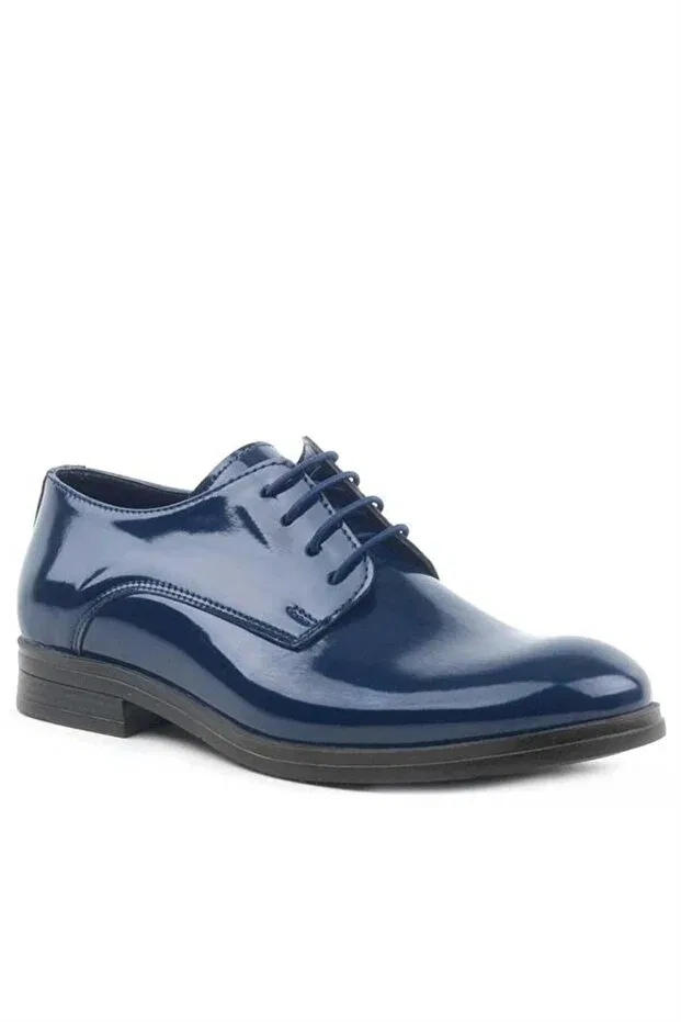 Детские туфли для мальчиков с принтом Rakerplus, Navy Blue — фото 2