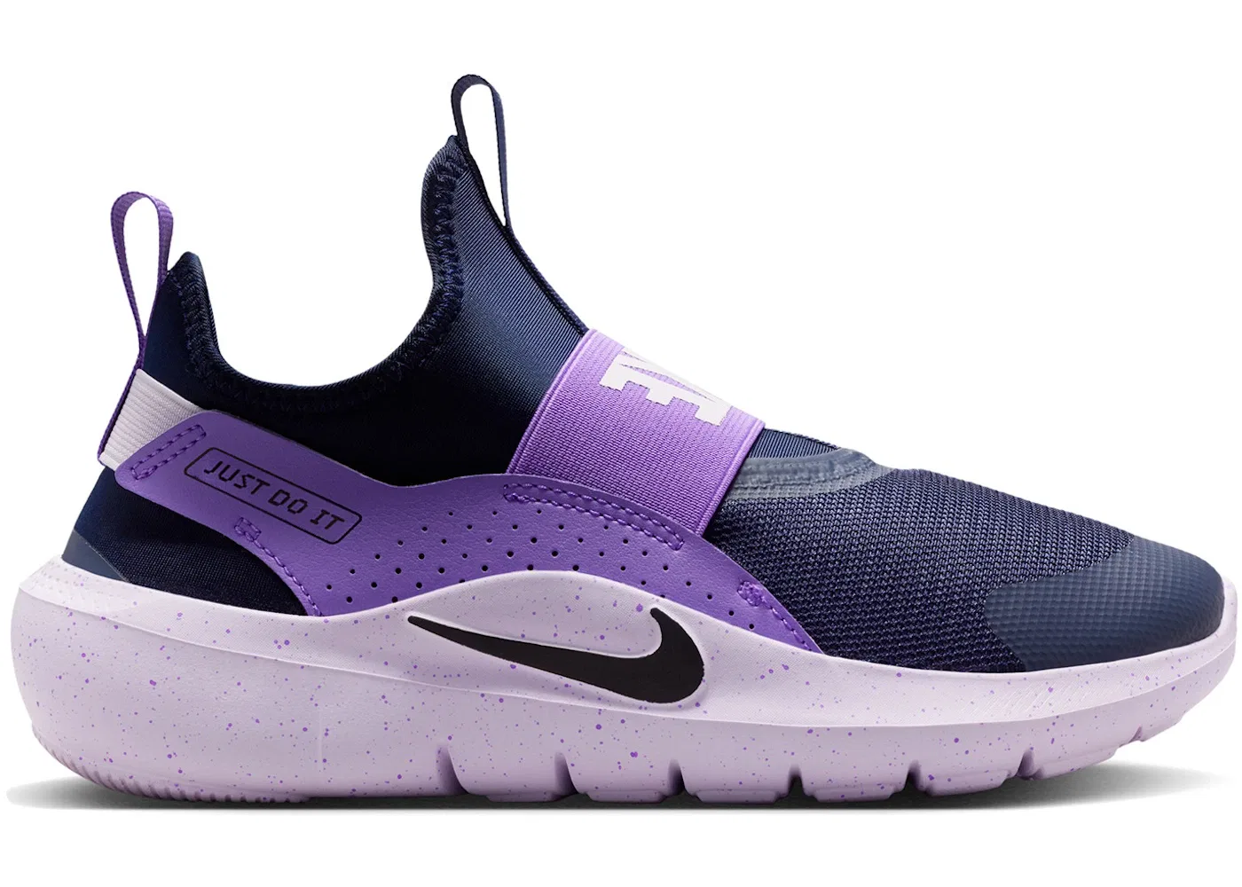 Детские кроссовки с длинным шнурком Nike Flex Runner 4 Nike, Blackened Blue/Bright Violet/Bleached Lilac/Black