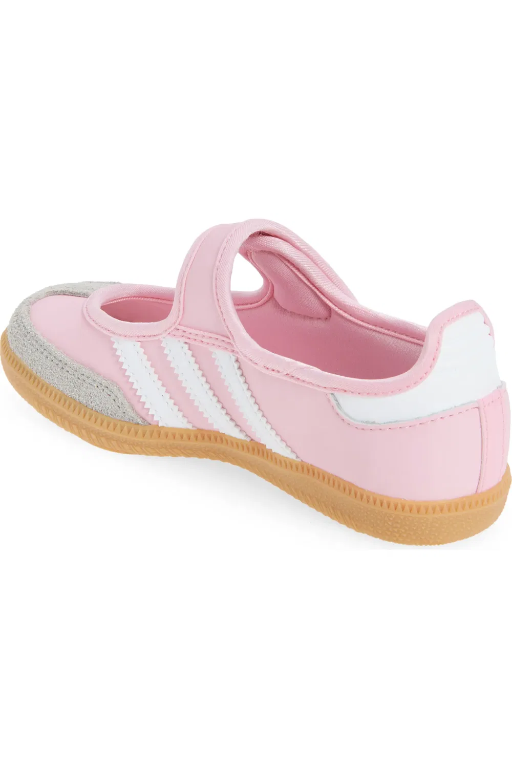 Детские кеды с ремешком Mary Jane Samba Adidas, Light Pink/White/Gum — фото 3