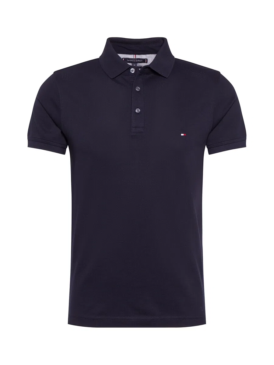 Рубашка TOMMY HILFIGER 'CORE 1985 SLIM POLO' темно-синего цвета