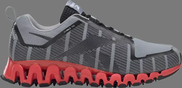 

Кроссовки zigwild trail 6 'grey dynamic red' Reebok, серый
