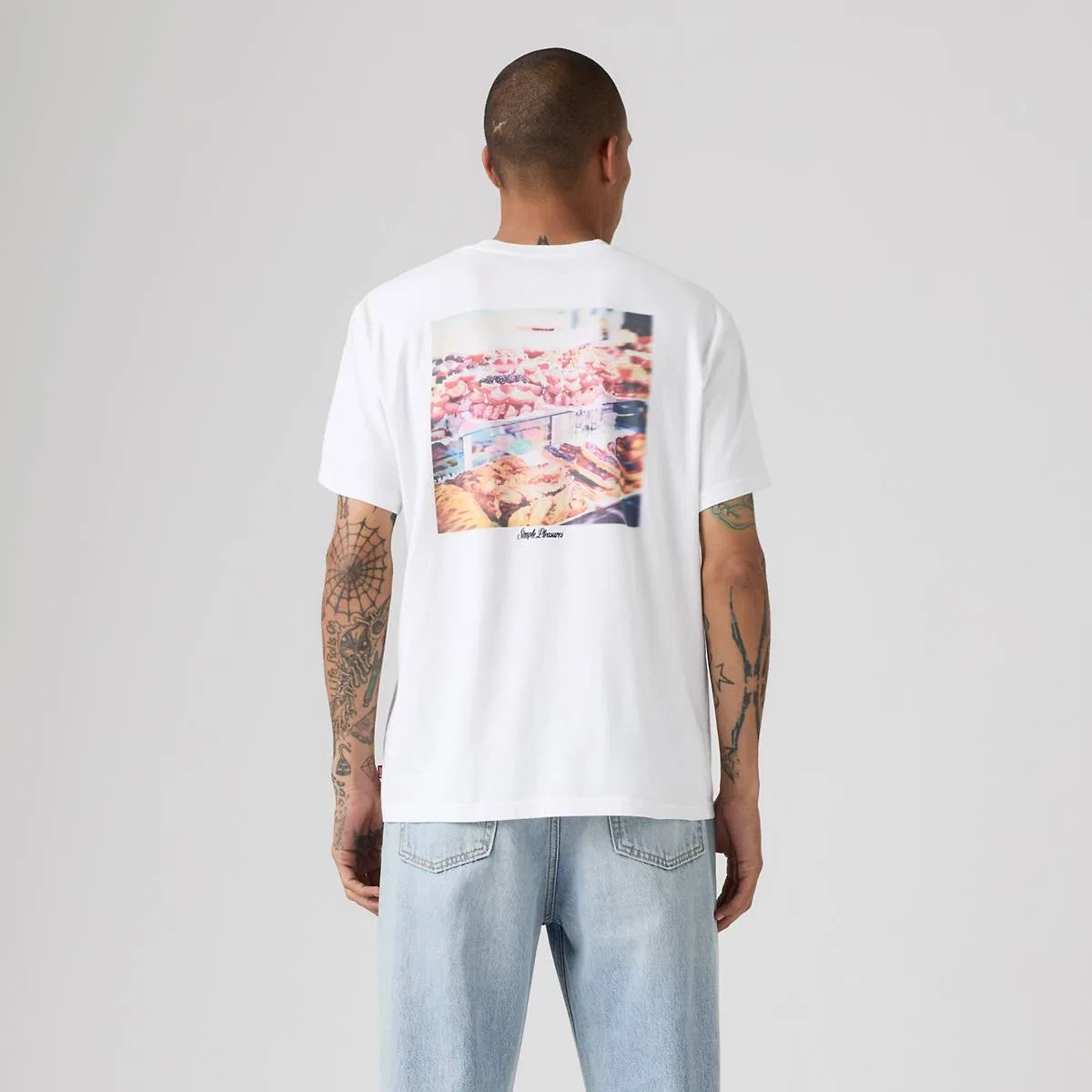 Свободная футболка с графическим принтом Levi's, Simple Pleasures White Plus - White — фото 4