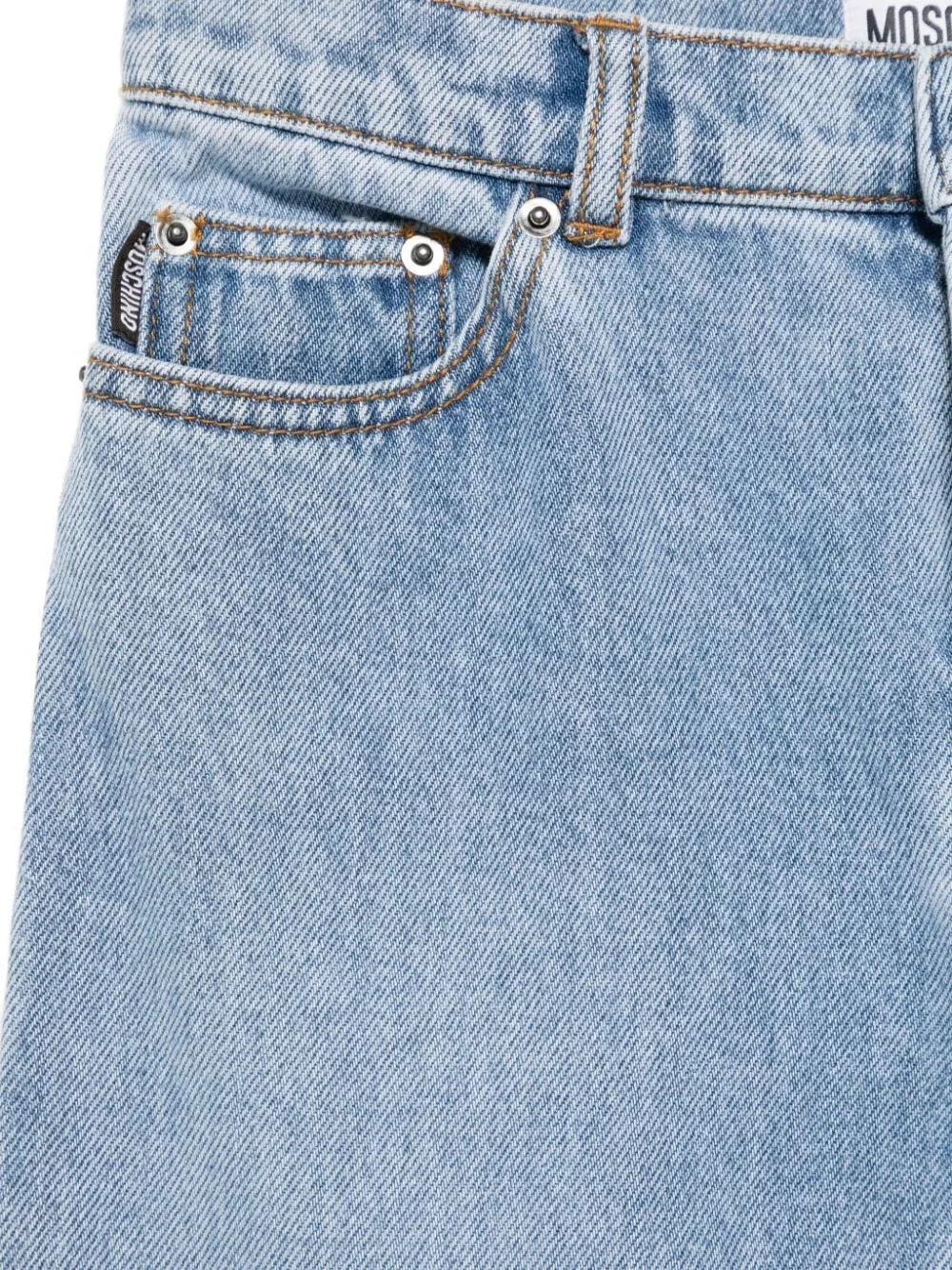 Джинсы для мальчика скинни-фит Moschino Boys Slim Fit Denim Jeans, Indigo Blue — фото 3