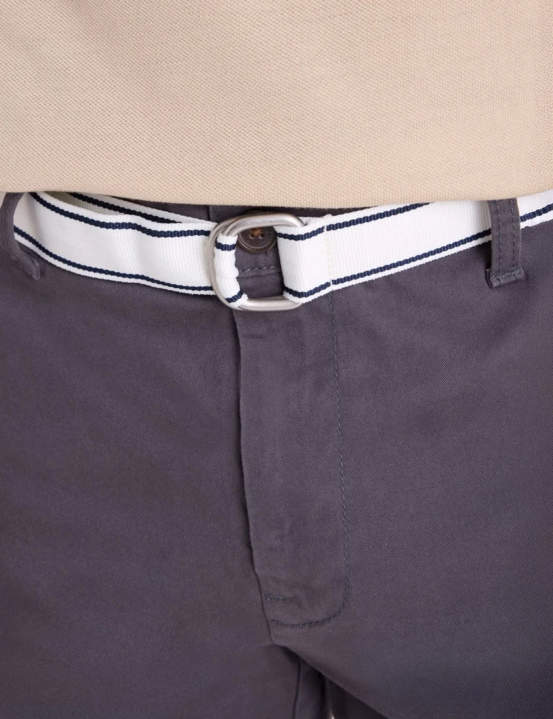 Мужские шорты U.S. Polo Assn. Hartford Belted, серый — фото 4
