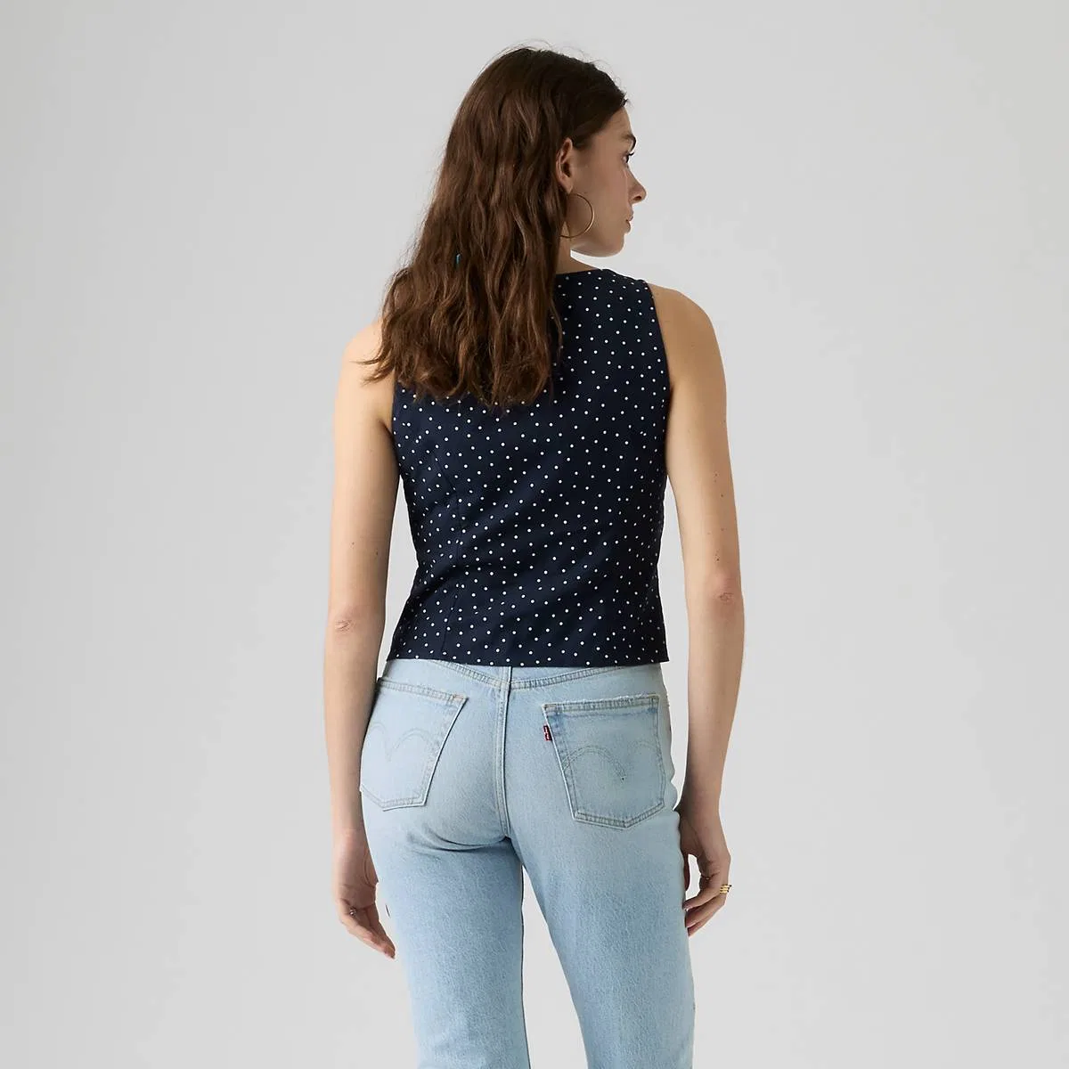 Блузка без рукавов Pippa Levi's, Inga Dot Navy Blazer - Blue — фото 4