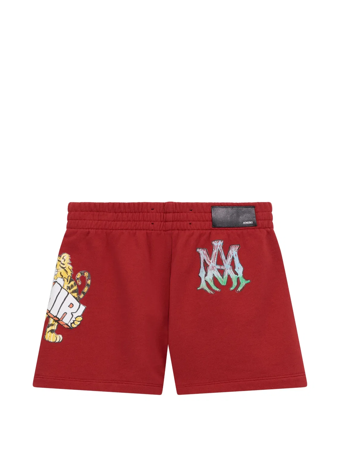 Шорты с вышитым логотипом и принтом Amiri Kids, красный — фото 2
